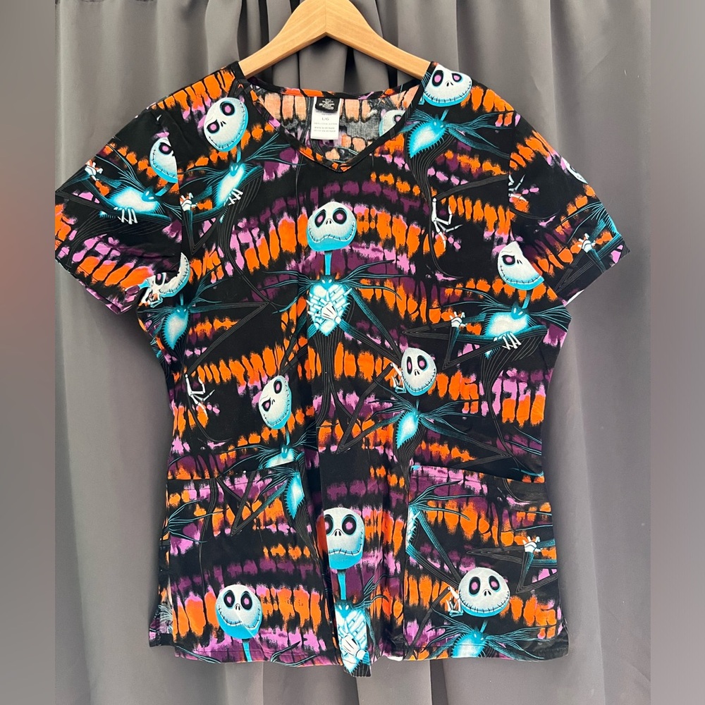 Nightmare before Christmas scrub top